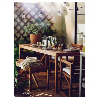 IKEA NÄMMARÖ Scaun cu brate, exterior, maro deschis vopsit