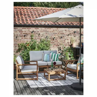 IKEA NÄMMARÖ Sectiune sezut canapea mdl, ext, maro deschis vopsit