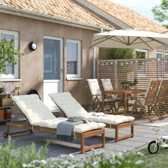 IKEA NÄMMARÖ Sezlong, exterior maro deschis vopsit