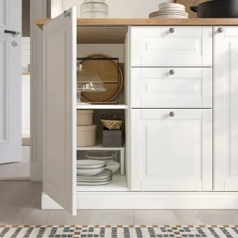 IKEA ÖNNERUP Bucatarie modulara, alb murdar, 130x64x219 cm