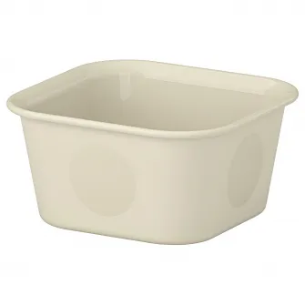 IKEA NOJIG Organizator, plastic/bej, 10x10x5 cm
