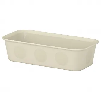 IKEA NOJIG Organizator, plastic/bej, 10x20x5 cm
