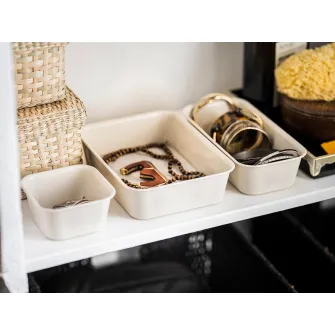 IKEA NOJIG Organizator, plastic/bej, 10x20x5 cm
