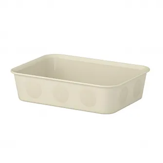 IKEA NOJIG Organizator, plastic/bej, 15x20x5 cm