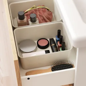 IKEA NOJIG Organizator, plastic/bej, 20x25x10 cm