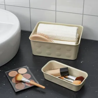 IKEA NOJIG Organizator, plastic/bej, 20x25x10 cm