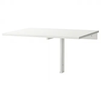 IKEA NORBERG Masa extensibila de perete, alb, 74x60 cm