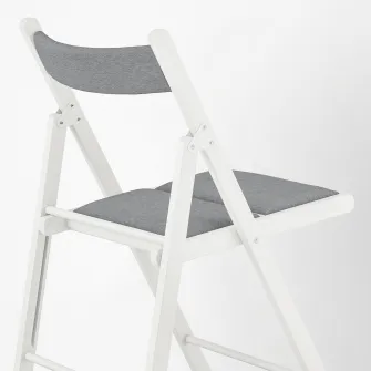 IKEA NORDEN / FRÖSVI Masa + 4 scaune, alb/Knisa gri, 26/89/152 cm