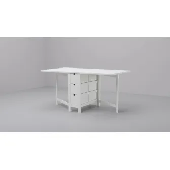IKEA NORDEN Masa pliabila, alb, 26/89/152x80 cm