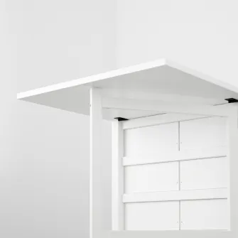IKEA NORDEN / KYRRE Masa+4 taburete, alb/mesteacan, 26/89/152 cm