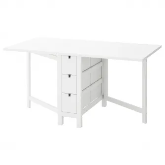 IKEA NORDEN Masa pliabila, alb, 26/89/152x80 cm