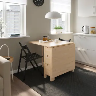 IKEA NORDEN Masa pliabila, mesteacan, 26/89/152x80 cm
