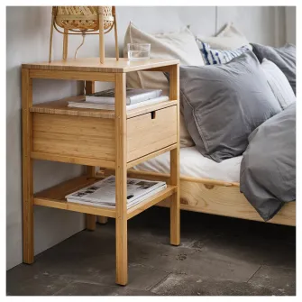 IKEA NORDKISA Noptiera, bambus, 40x40 cm