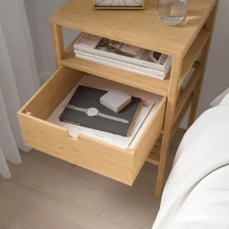 IKEA NORDKISA Noptiera, bambus, 40x40 cm