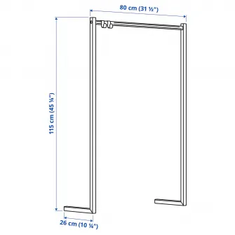 IKEA NORDLI Bara suplim umerase, alb, 80x115 cm