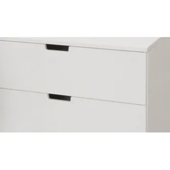 IKEA NORDLI Comoda 3 sertare, alb, 80x76 cm
