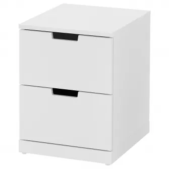 IKEA NORDLI Comoda 2 sertare, alb, 40x54 cm