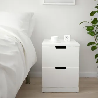 IKEA NORDLI Comoda 2 sertare, alb, 40x54 cm