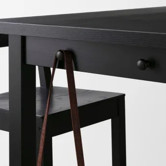 IKEA NORDVIKEN Masa bar, negru, 140x80x105 cm