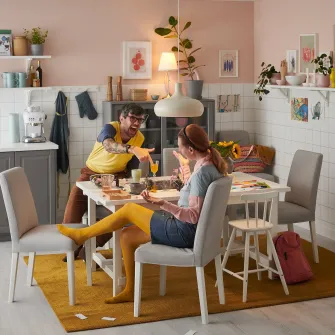 IKEA NORDVIKEN Masa extensibila, alb, 152/223x95 cm