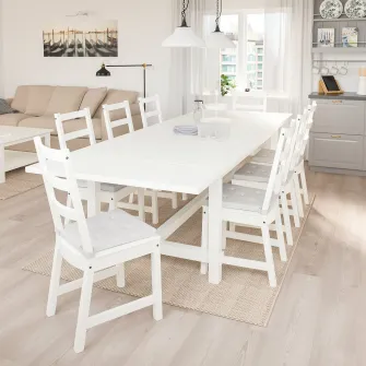 IKEA NORDVIKEN Masa extensibila, alb, 210/289x105 cm