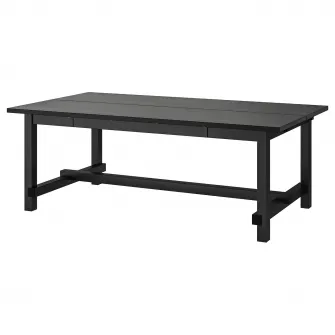IKEA NORDVIKEN Masa extensibila, negru, 210/289x105 cm
