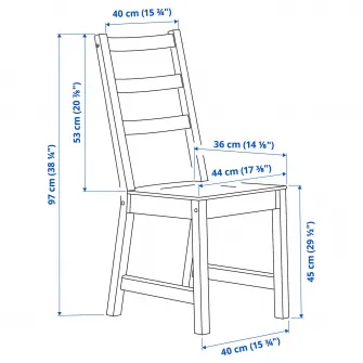 IKEA NORDVIKEN / NORDVIKEN Masa+6scaune, aspect antichizat/aspect antichizat, 152/223x95 cm