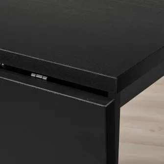 IKEA NORDVIKEN / SKOGSBO Masa + 2 scaune, negru/maro-i, 74/104 cm