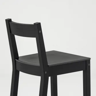 IKEA NORDVIKEN Scaun bar cu spatar, negru, 75 cm