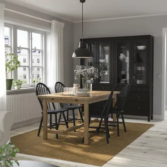 IKEA NORDVIKEN Masa extensibila, aspect antichizat, 152/223x95 cm