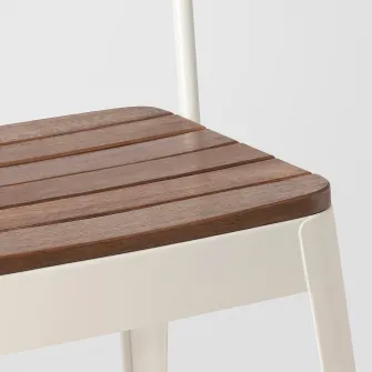 IKEA NORRMANSÖ Scaun exterior, interior/exterior bej/acacia