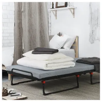 IKEA NORRUDDEN Pat pliant, negru, 80x193 cm