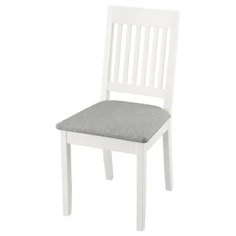 IKEA NÄSINGE Scaun, alb/Tibbleby bej-gri