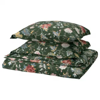 IKEA NÄSSELKLOCKA Husa pilota+2 fete perna, gri inchis-verde/multicolor, 200x200/50x60 cm