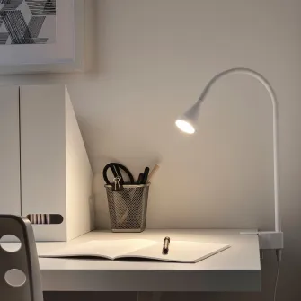 IKEA NÄVLINGE Aplica LED/spot clema, alb