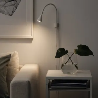 IKEA NÄVLINGE Aplica LED/spot clema, alb