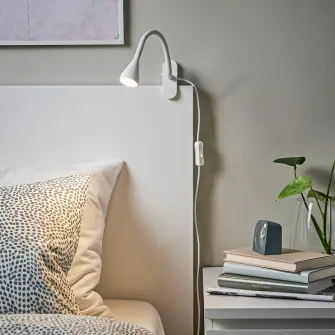 IKEA NÄVLINGE Lampa LED+clema, alb