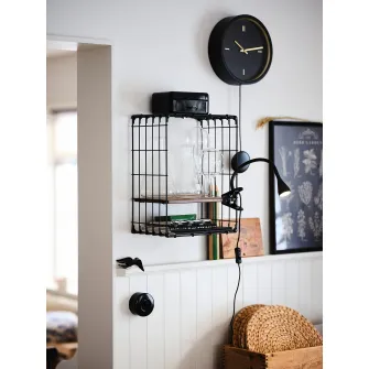 IKEA NÄVLINGE Lampa LED+clema, negru