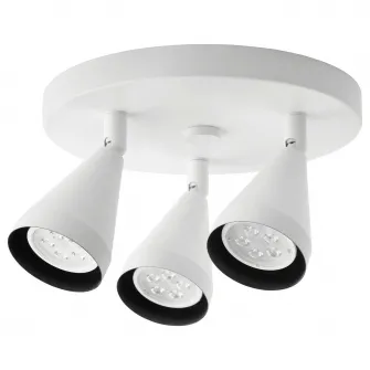 IKEA NÄVLINGE Plafoniera 3 spoturi, alb
