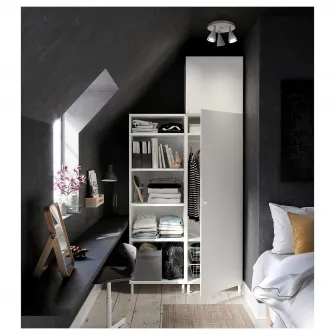 IKEA NÄVLINGE Plafoniera 3 spoturi, alb