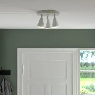 IKEA NÄVLINGE Plafoniera 3 spoturi, alb