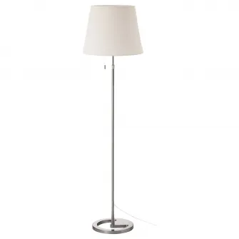 IKEA NYFORS Lampadar, nichelat alb