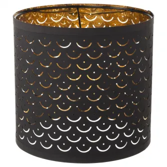IKEA NYMÖ Abajur, negru/alama, 24 cm