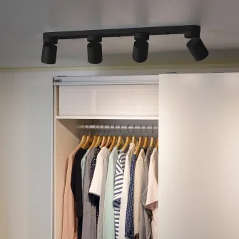 IKEA NYMÅNE Plafoniera 4 spoturi, antracit