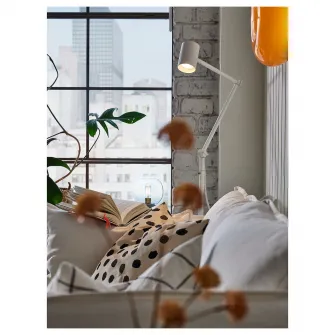 IKEA NYMÅNE Veioza/lampadar, alb