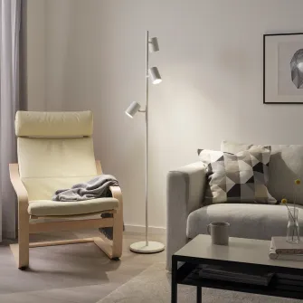 IKEA NYMÅNE Lampadar 3 spoturi, alb