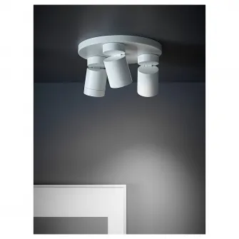 IKEA NYMÅNE Plafoniera 3 spoturi, alb