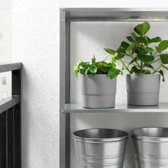 IKEA NYPON Ghiveci, interior/exterior gri, 15 cm