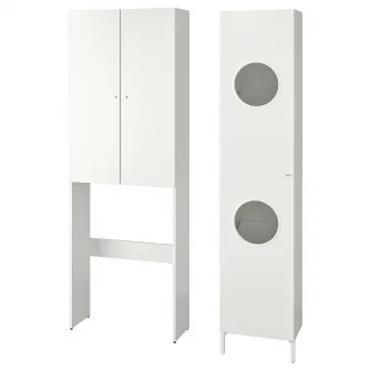 IKEA NYSJÖN Combinatie depozitare pentru rufe, alb, 105x32x190 cm