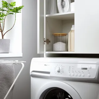 IKEA NYSJÖN Combinatie depozitare pentru rufe, alb, 105x32x190 cm